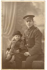 WWI British Soldier and Child
